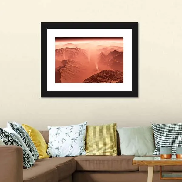 Dust Storm On Mars Canvas Wall Art