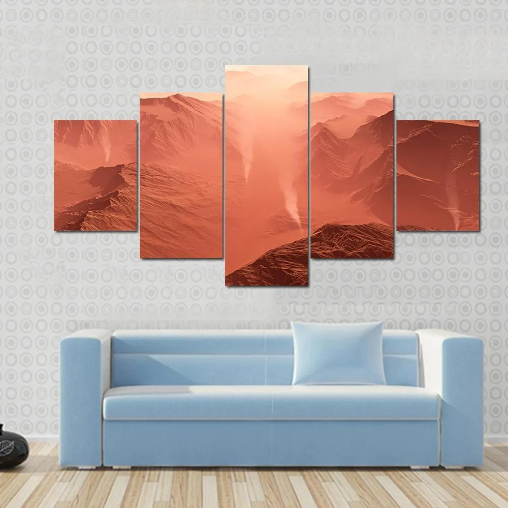 Dust Storm On Mars Canvas Wall Art
