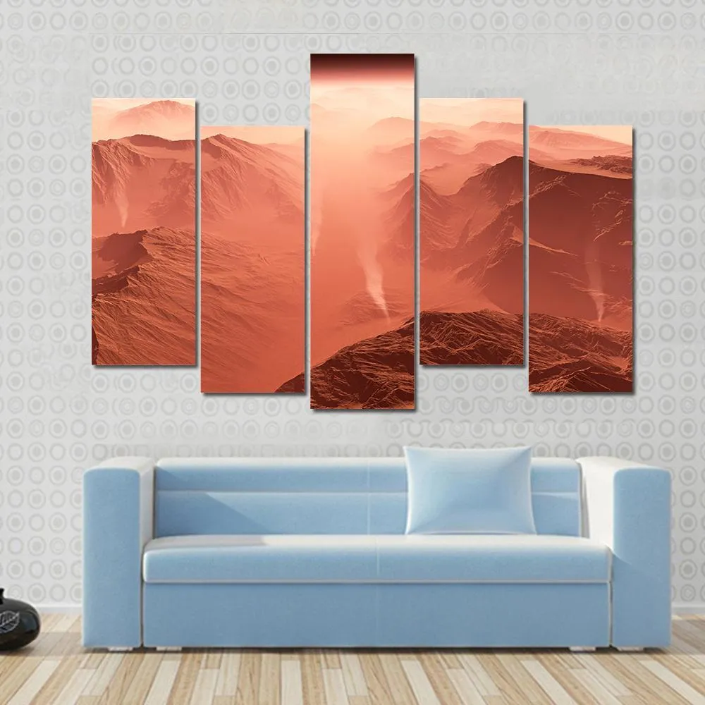 Dust Storm On Mars Canvas Wall Art