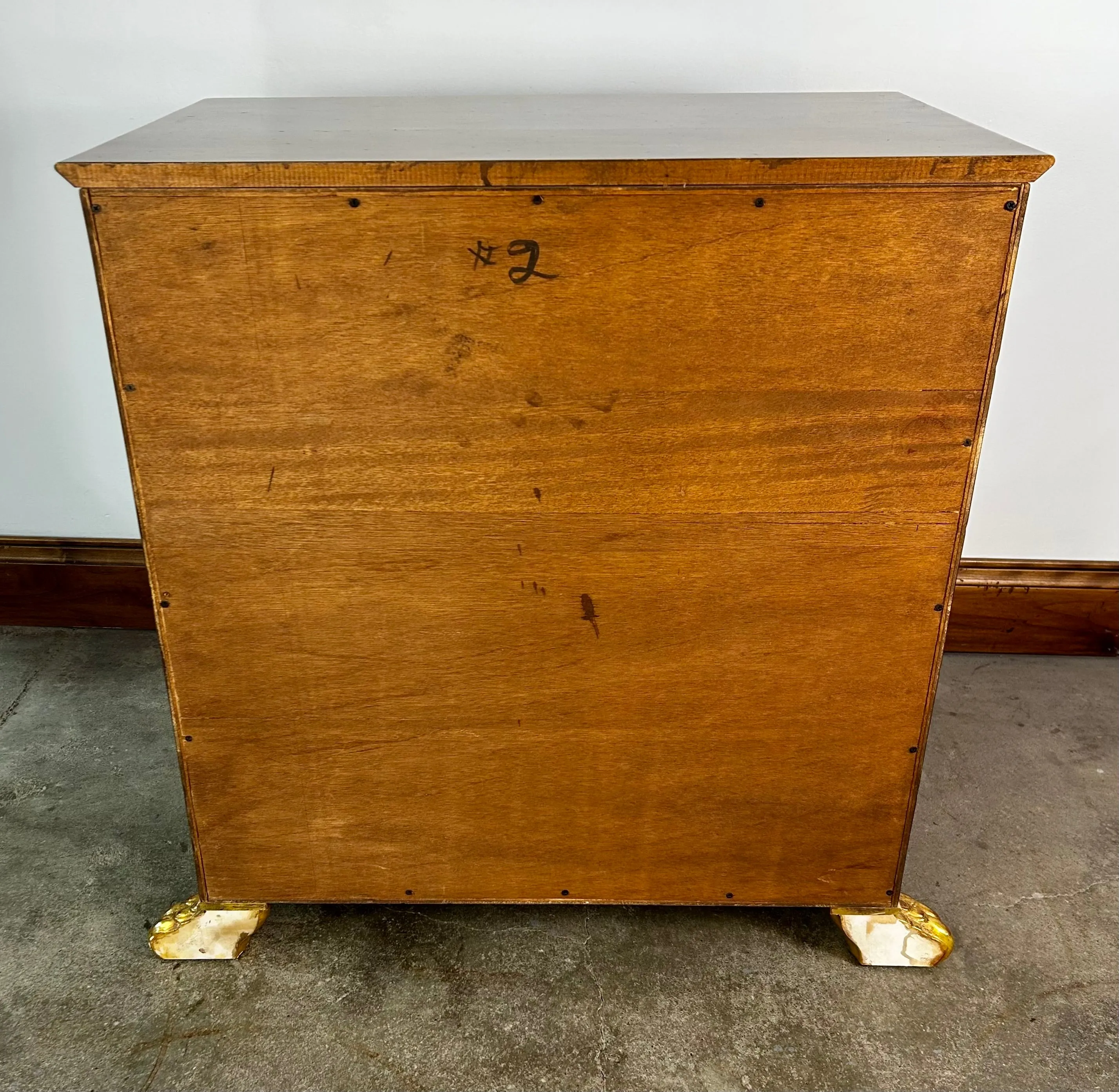 Emanual Morez Dresser Cabinets, Diamond Commodes, Golden Lion Feet, Pair