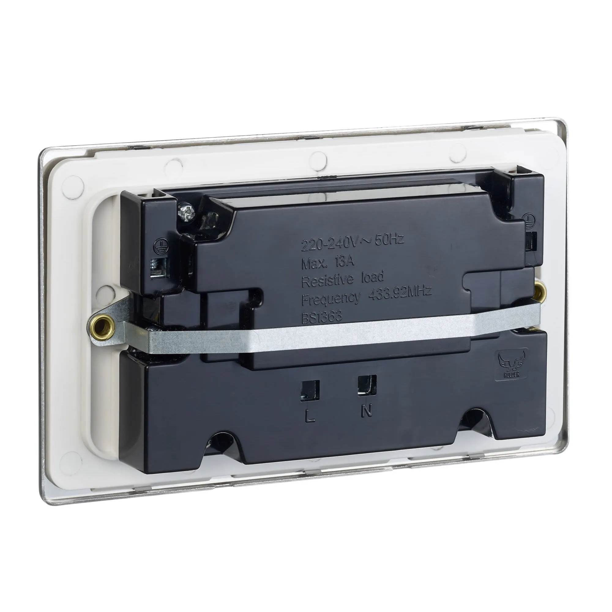 Energenie MIHO021 Remote and app Controlled Black Nickel Double Wall Socket