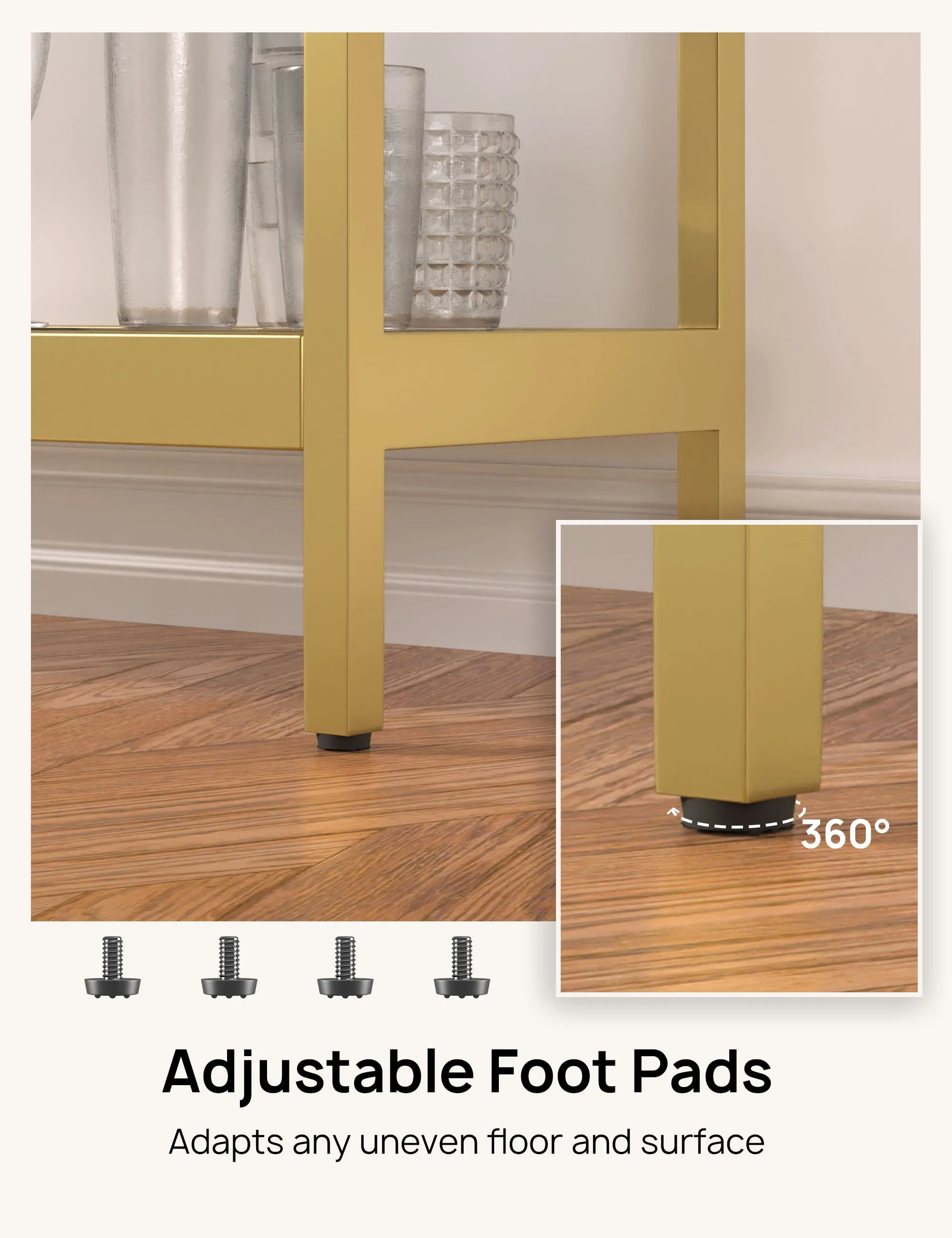 Evajoy Console Table, 35" Entryway Table with 3 Tiers, Foyer Tables, Open Glass Sofa Table 2024