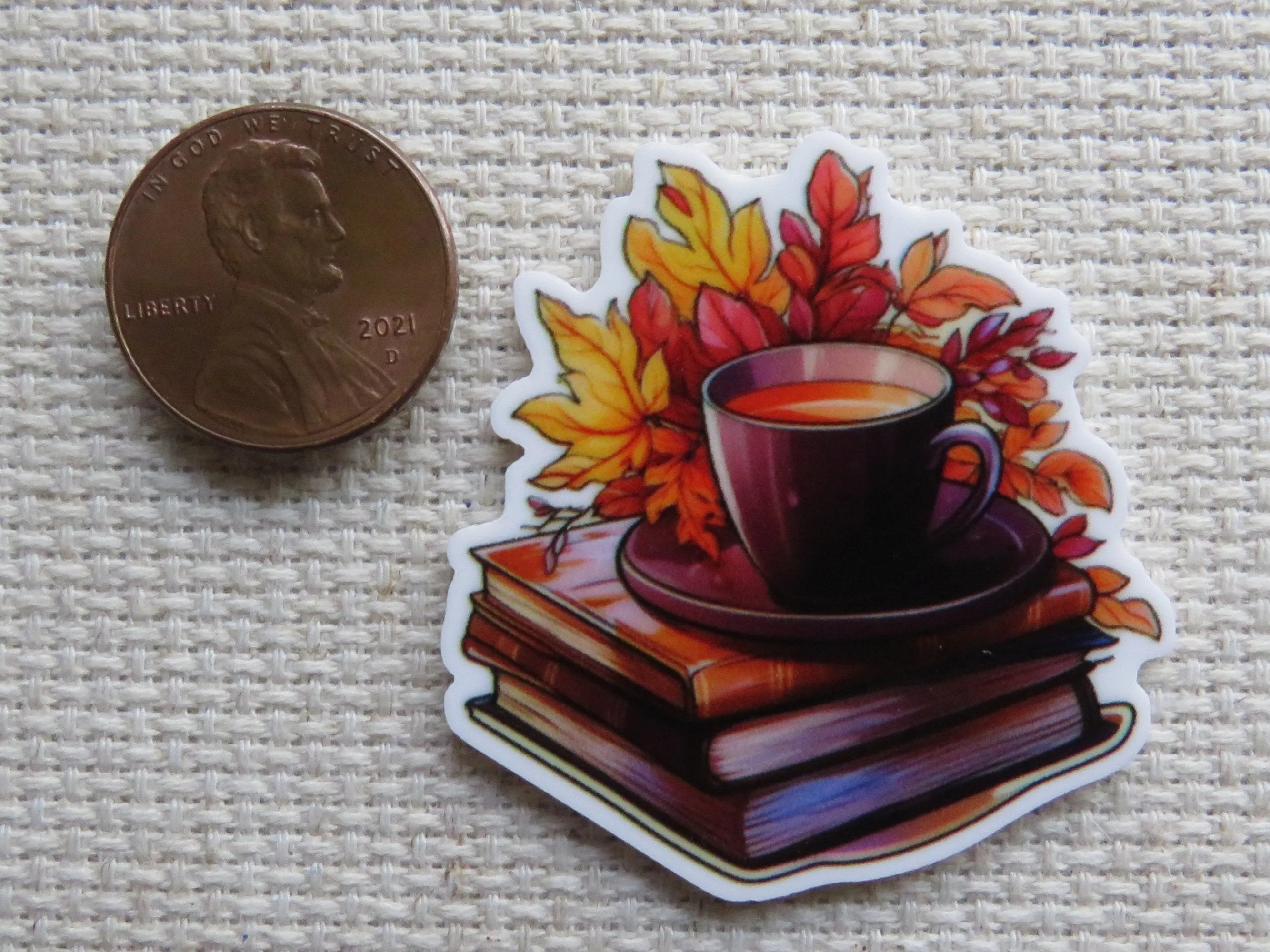 Fall Reading Needle Minder, Cover Minder, Magnet