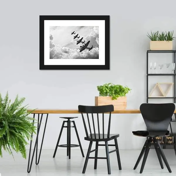 Fighter Jets In World War Canvas Wall Art