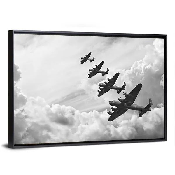 Fighter Jets In World War Canvas Wall Art