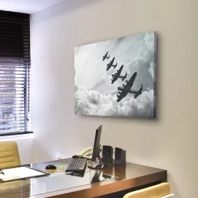 Fighter Jets In World War Canvas Wall Art