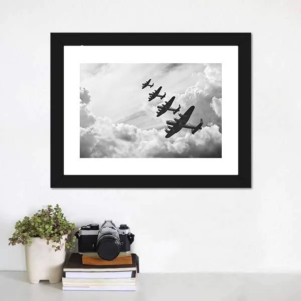 Fighter Jets In World War Canvas Wall Art
