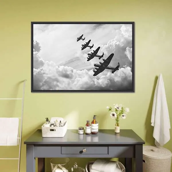 Fighter Jets In World War Canvas Wall Art