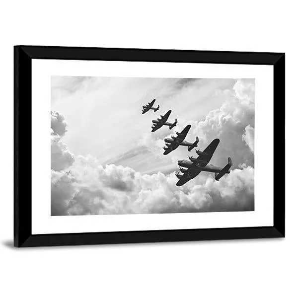 Fighter Jets In World War Canvas Wall Art