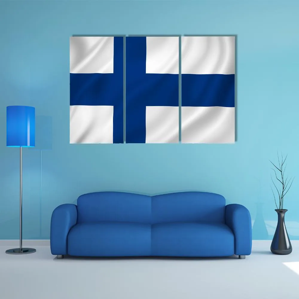 Finland Flag Canvas Wall Art
