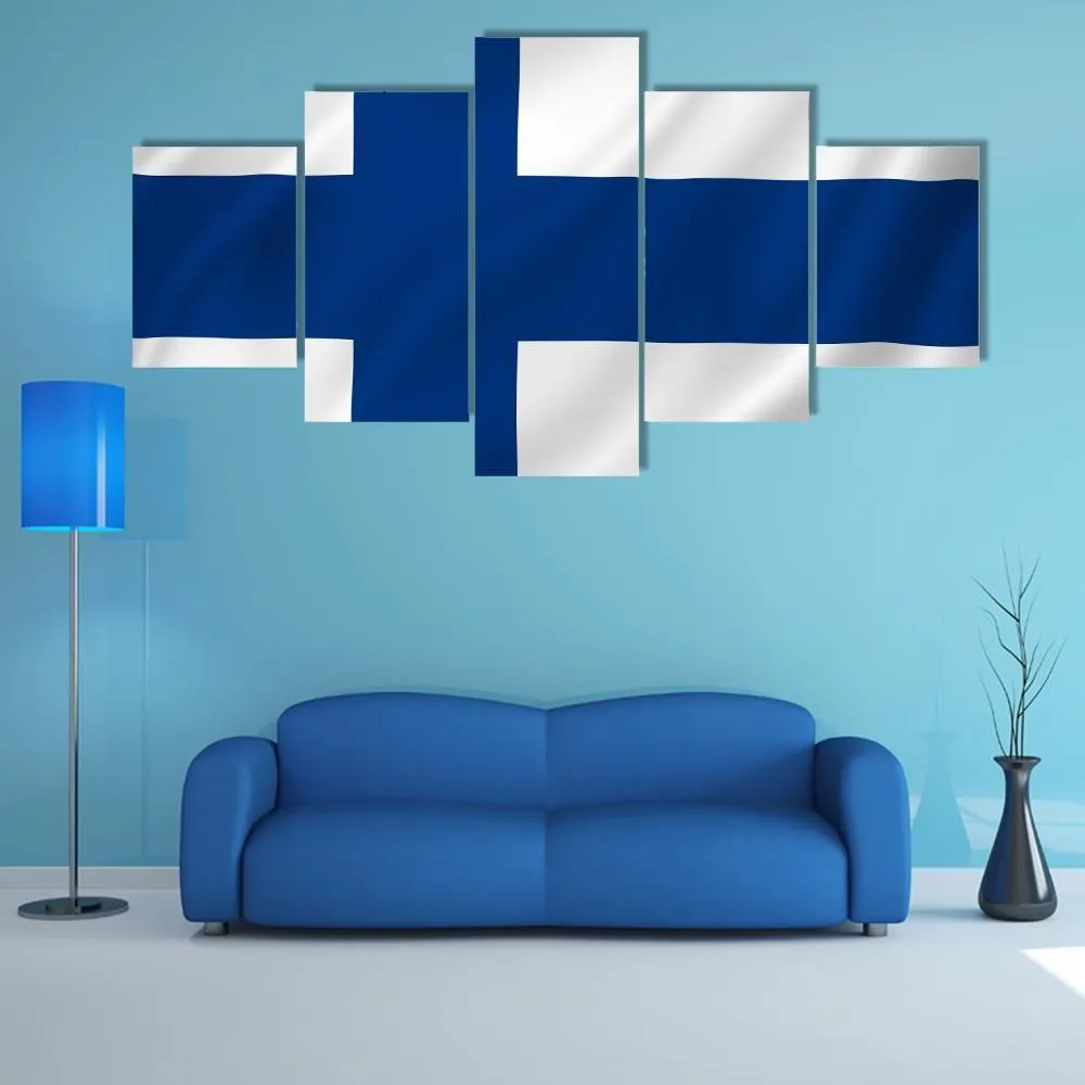 Finland Flag Canvas Wall Art