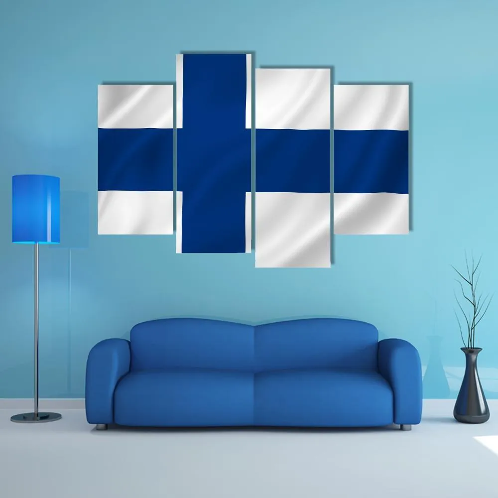 Finland Flag Canvas Wall Art