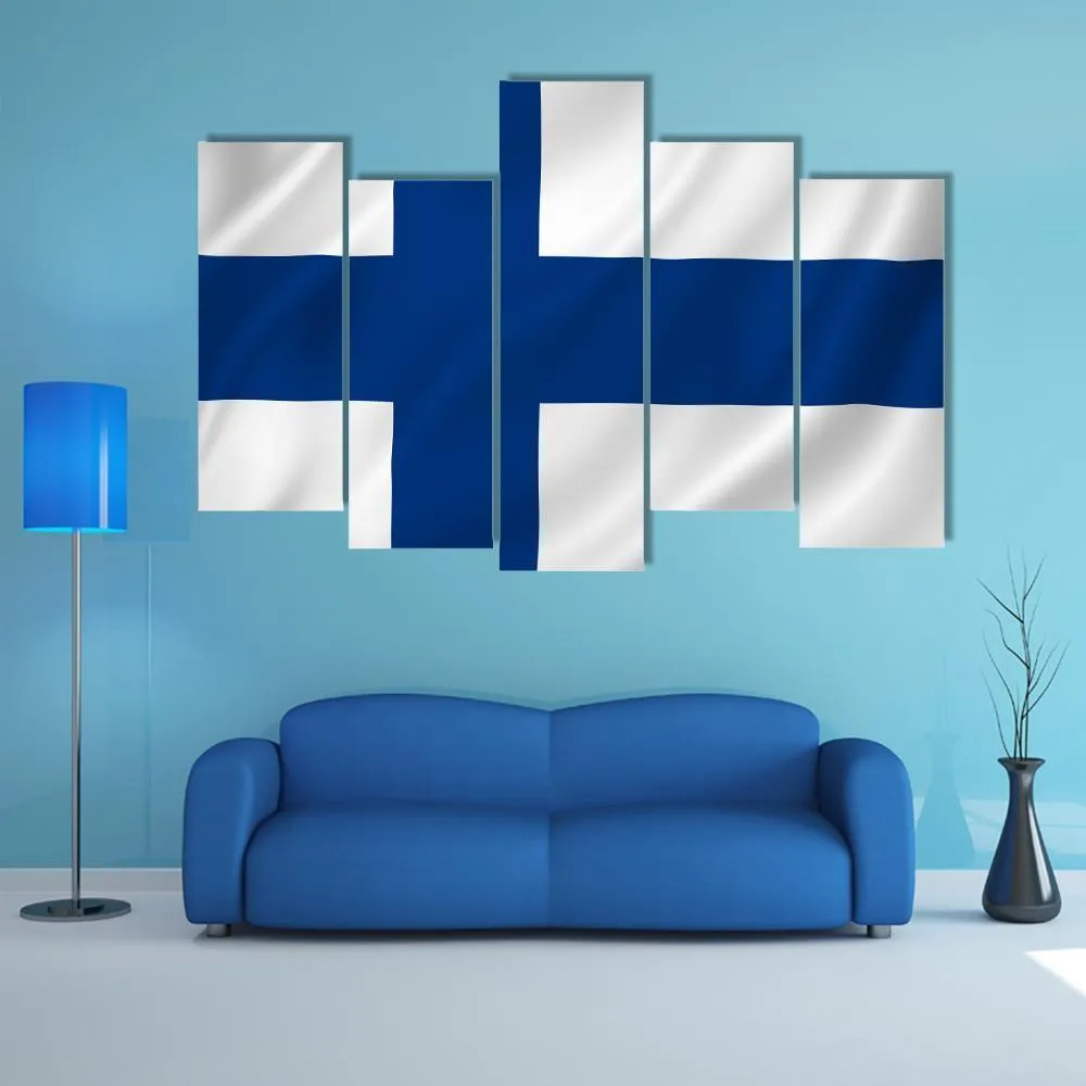 Finland Flag Canvas Wall Art