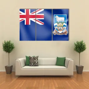 Flag Of Falkland Island Canvas Wall Art
