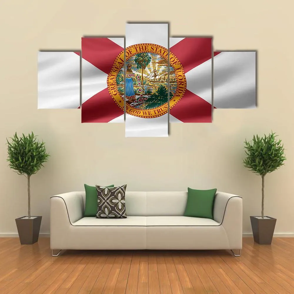 Flag Of Florida Canvas Wall Art