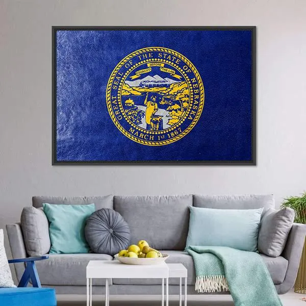 Flag Of Nebraska Canvas Wall Art