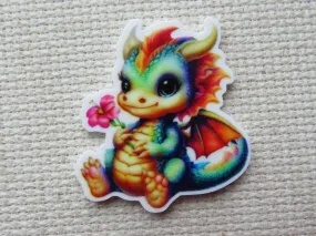 Flower Dragon Needle Minder, Cover Minder, Magnet