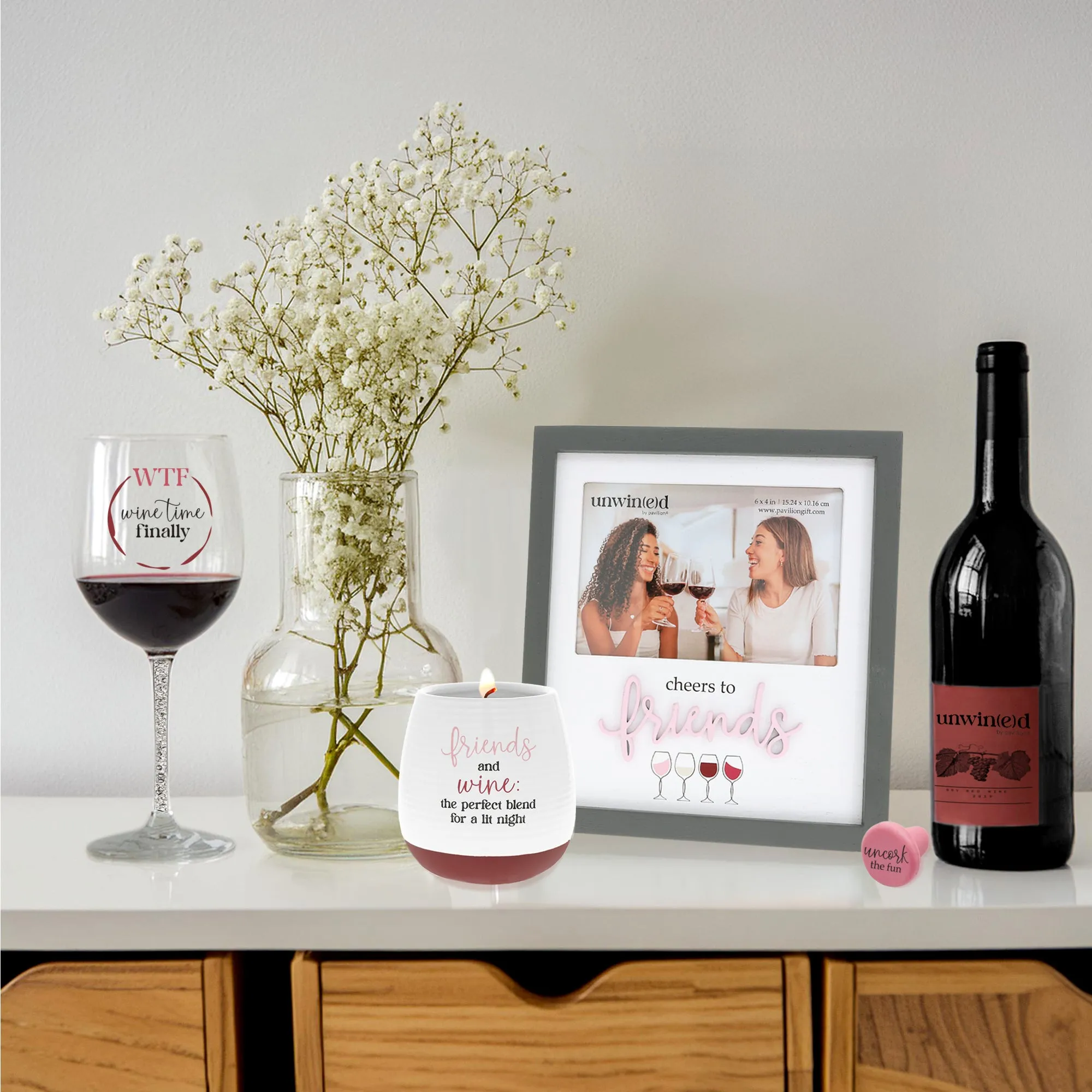 Friends and Wine 14 oz - 100% Soy Wax Reveal Candle Scent: Tranquility