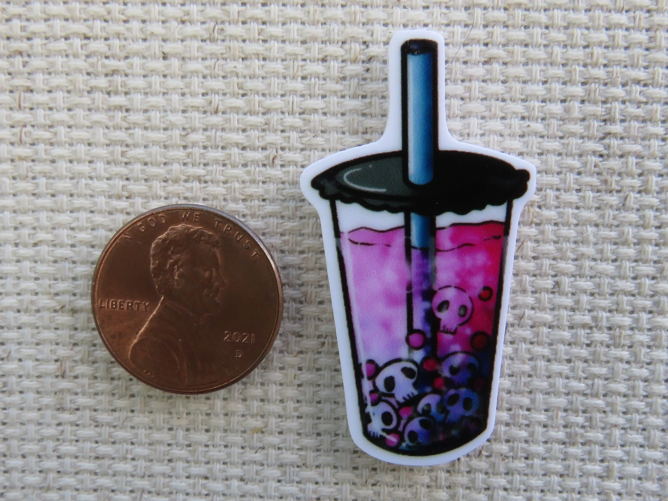 Frightful Boba Drink Needle Minder, Cover Minder, Magnet