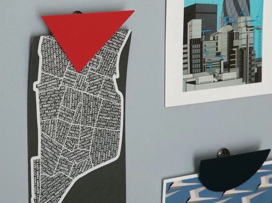 Geometric photo clip - dark grey