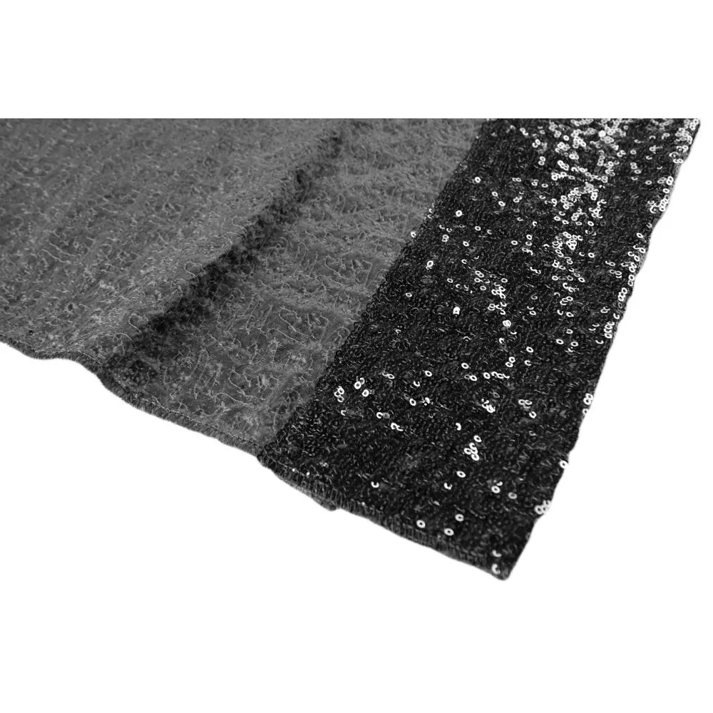 Glitz Sequin 10ft H x 52" W Drape/Backdrop panel - Black