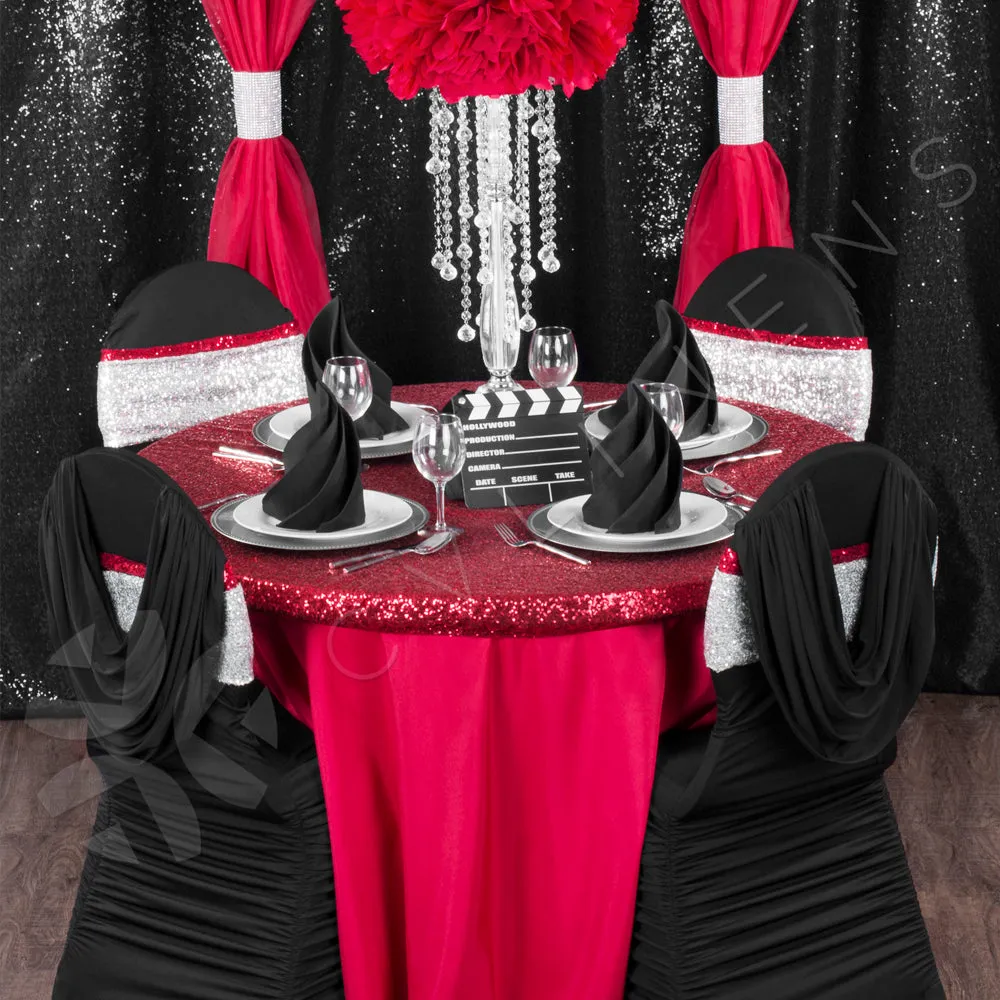 Glitz Sequin 10ft H x 52" W Drape/Backdrop panel - Black