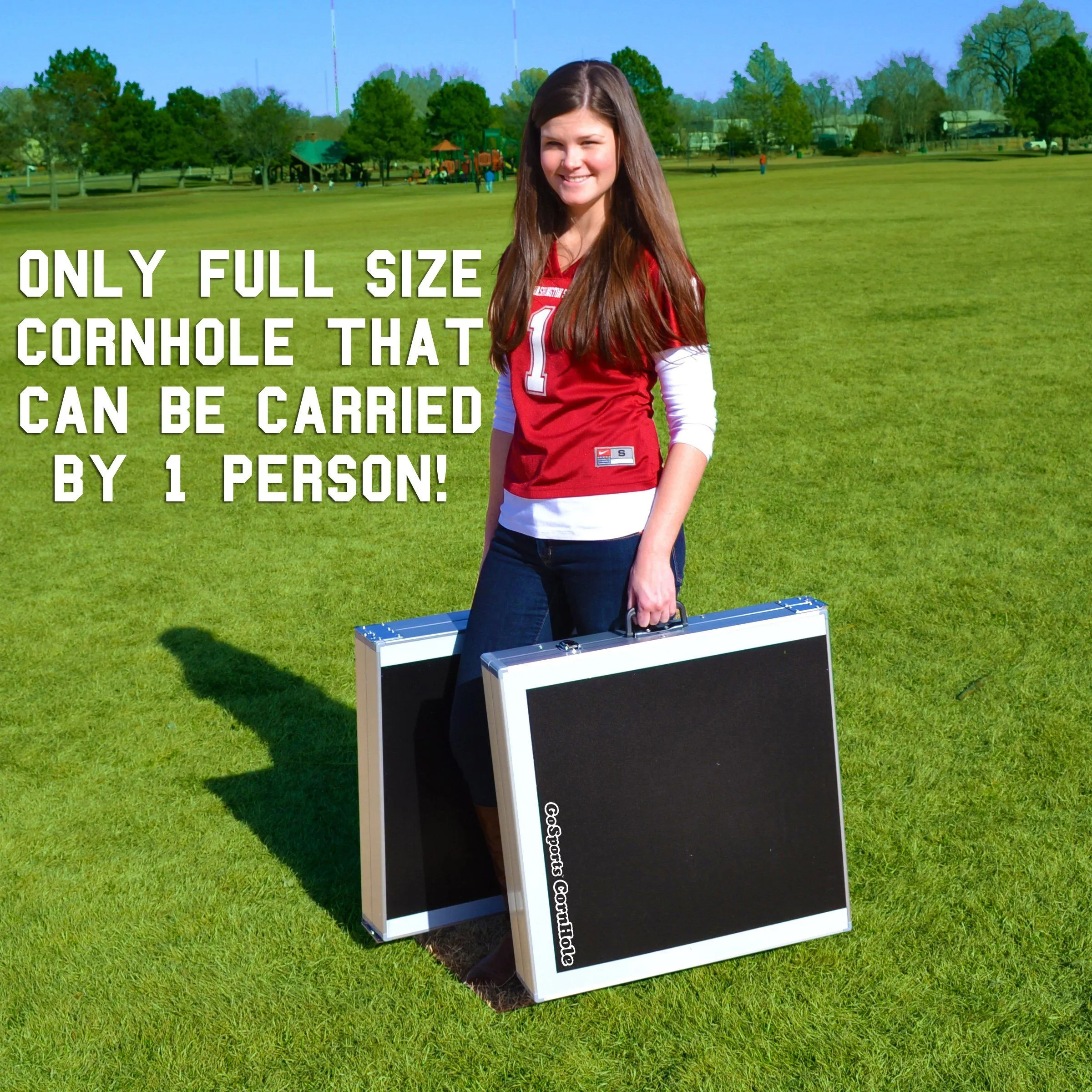 GoSports 4 ft x 2 ft LED Light-Up Cornhole Set