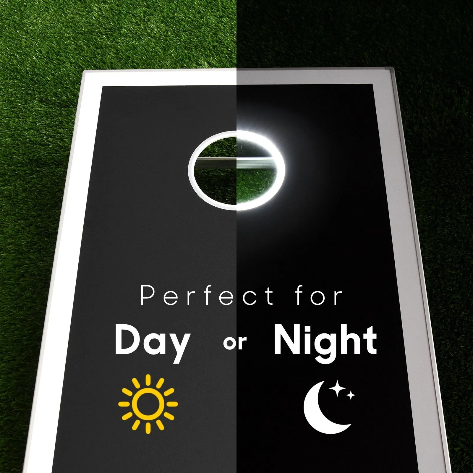 GoSports 4 ft x 2 ft LED Light-Up Cornhole Set