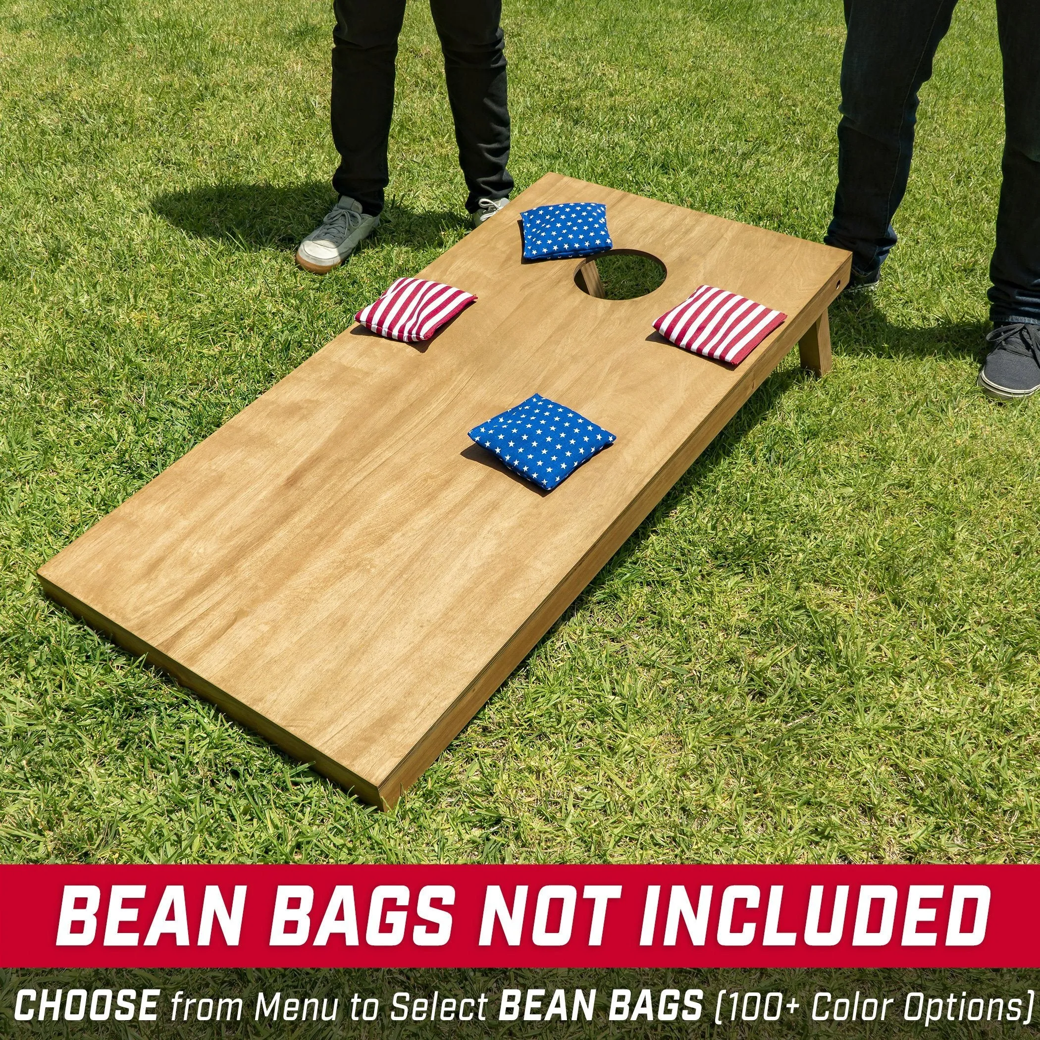 GoSports 4 ft x 2 ft Regulation Size Wooden Cornhole Set