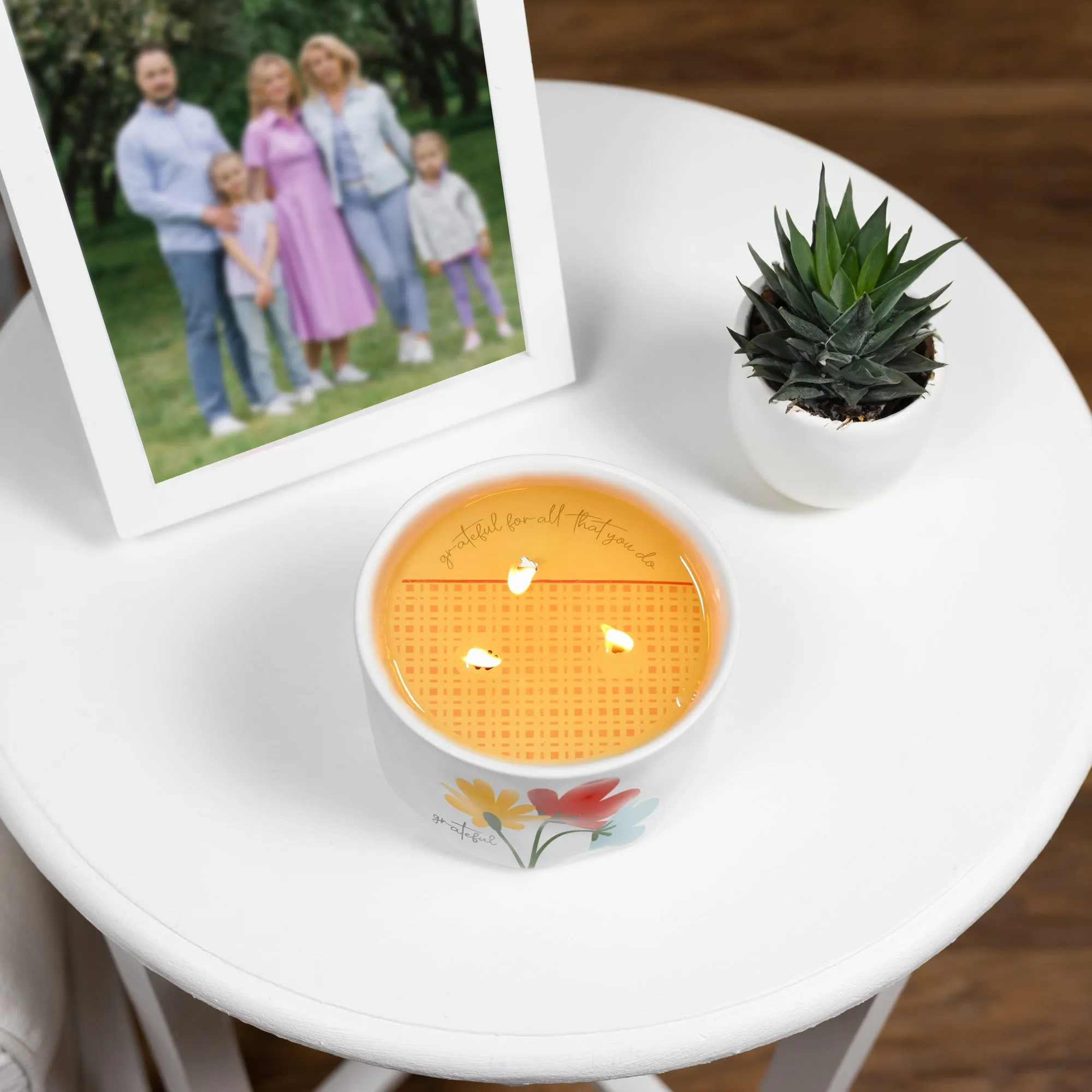 Grateful 12 oz - 100% Soy Wax Reveal Triple Wick Candle Scent: Tranquility