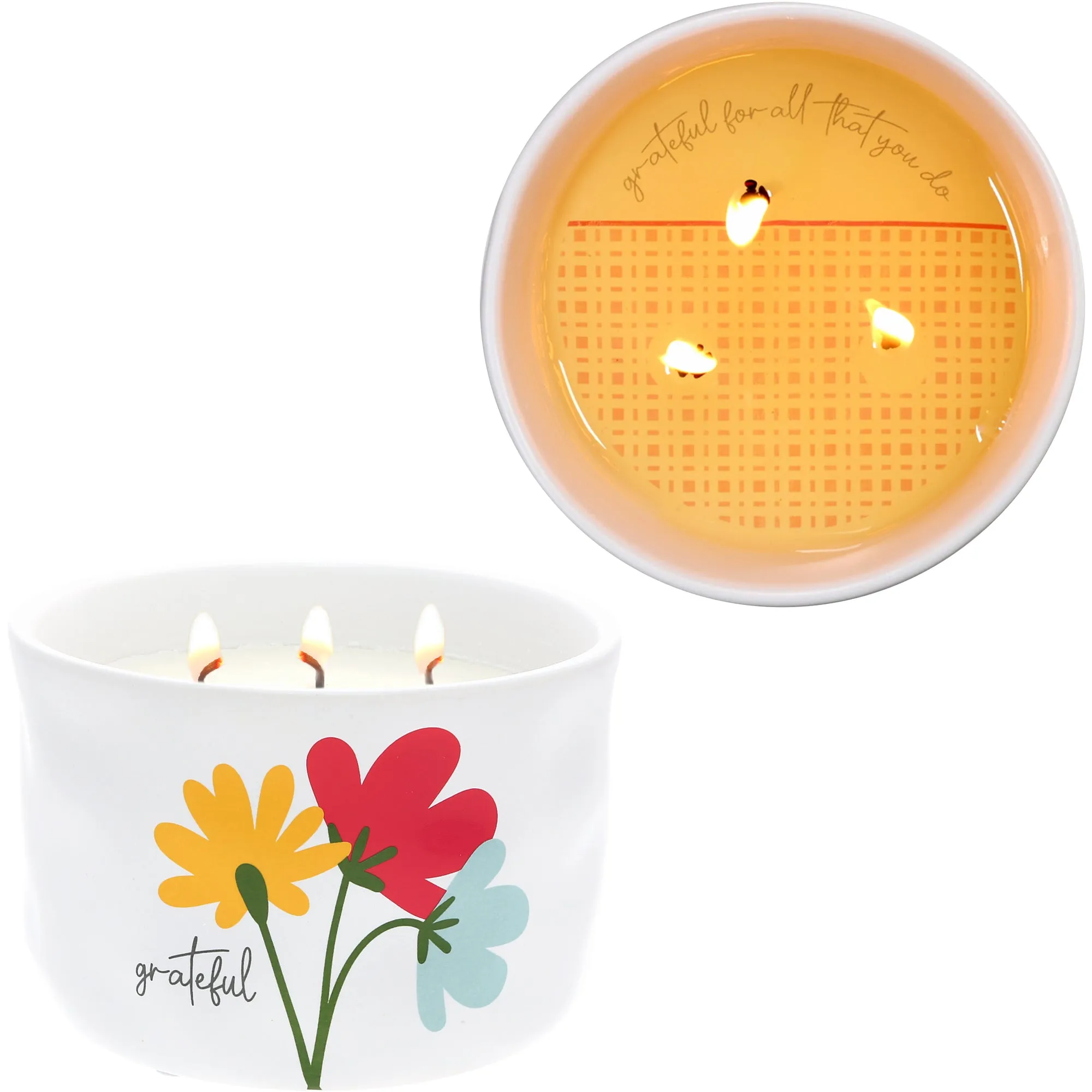 Grateful 12 oz - 100% Soy Wax Reveal Triple Wick Candle Scent: Tranquility