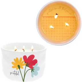 Grateful 12 oz - 100% Soy Wax Reveal Triple Wick Candle Scent: Tranquility