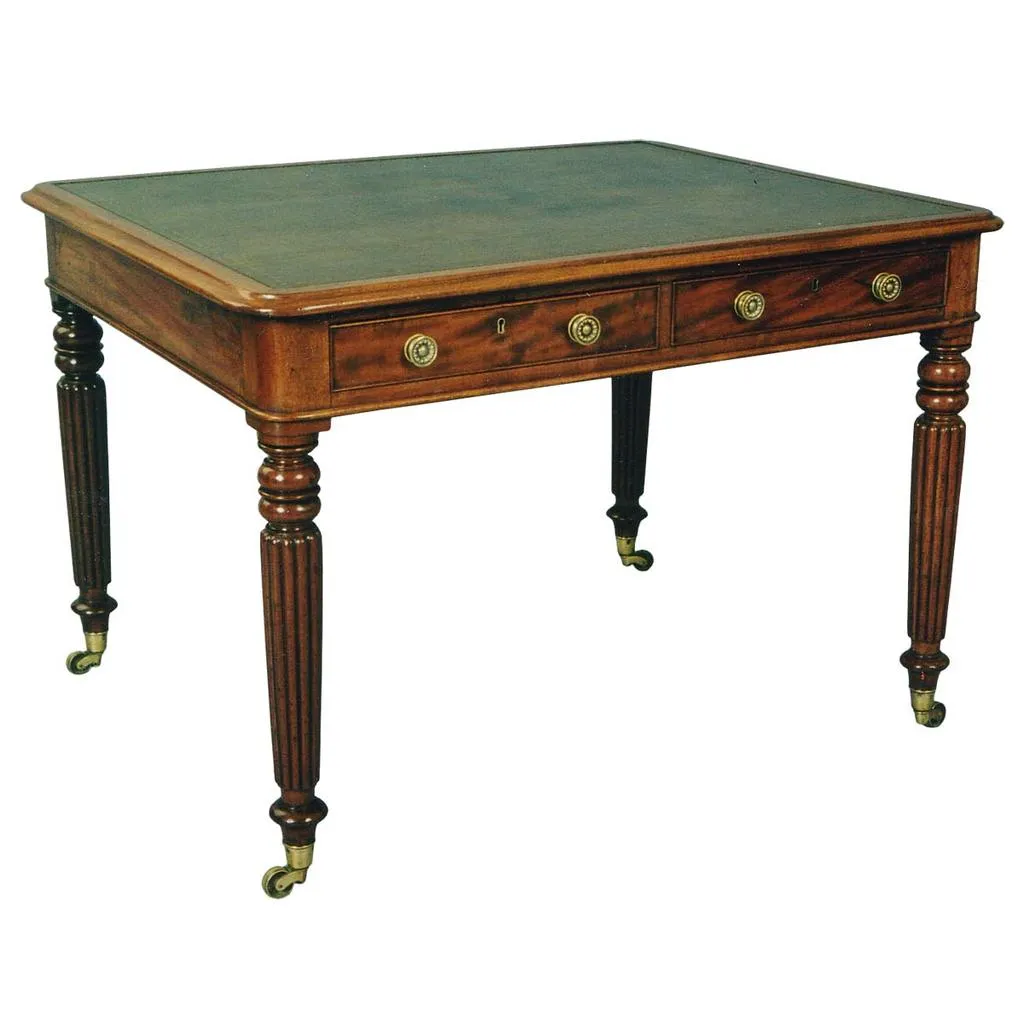 Green Leather Writing Table