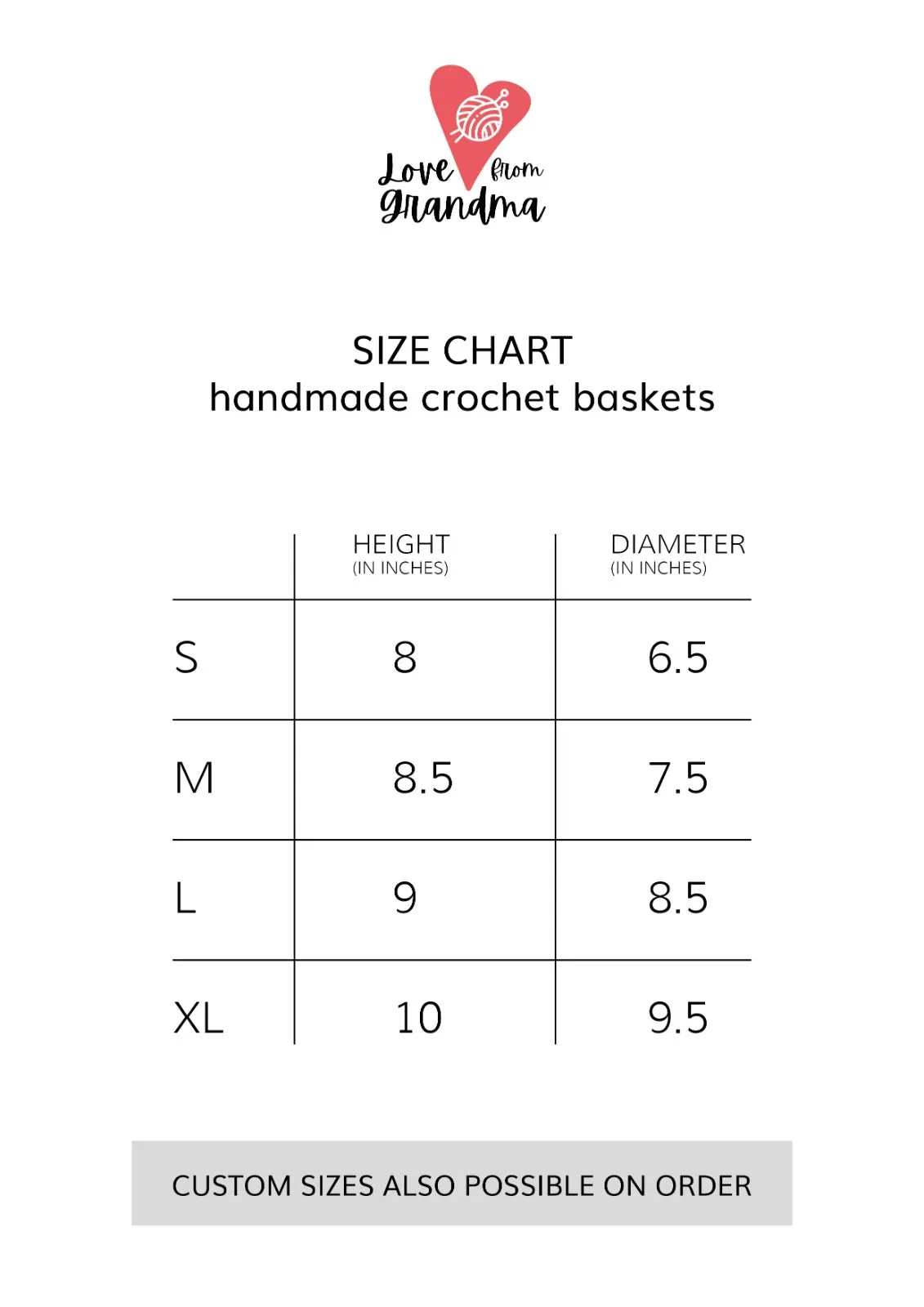 Handmade Crochet Baskets