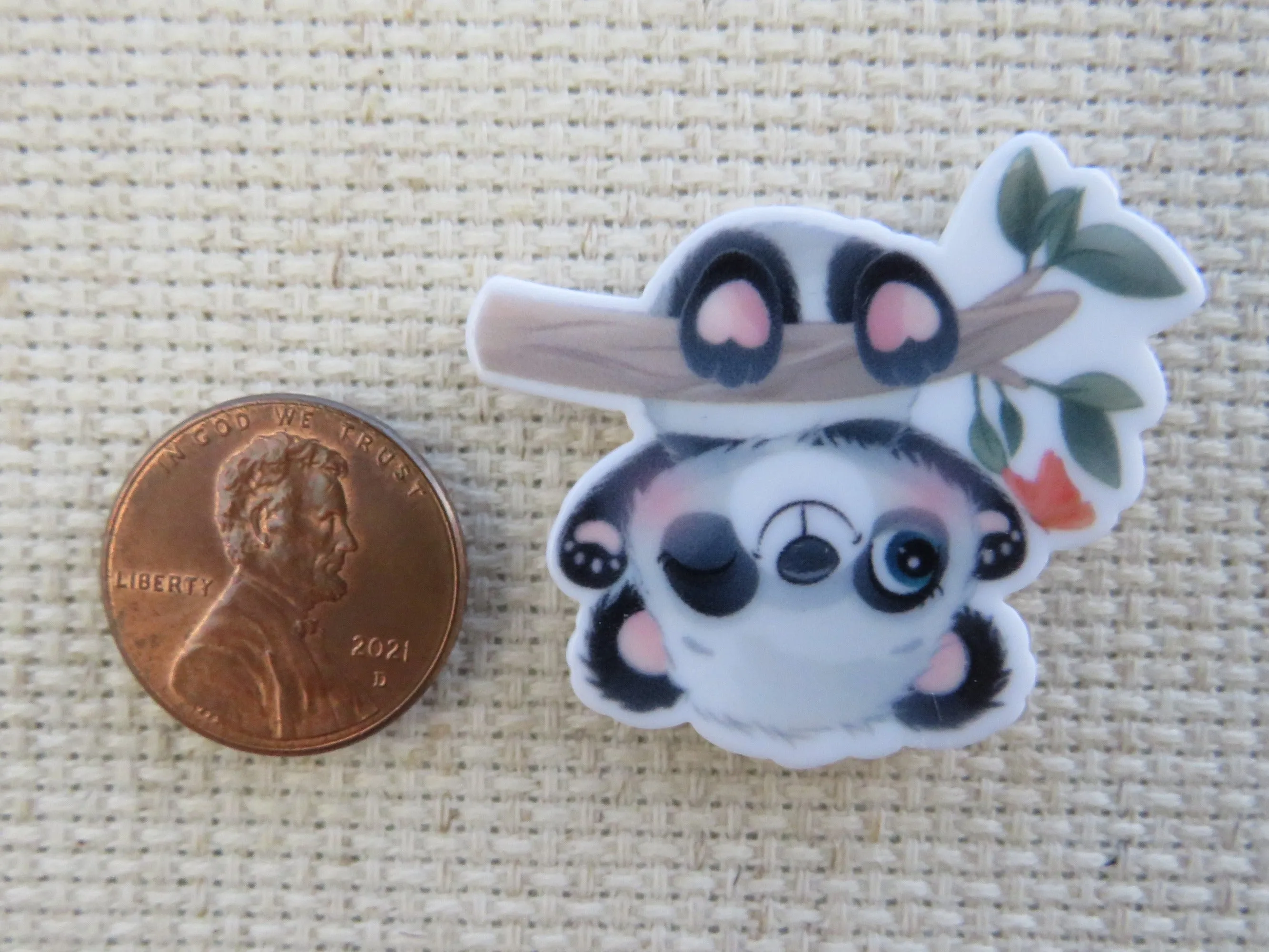 Hanging Panda Needle Minder, Cover Minder, Magnet