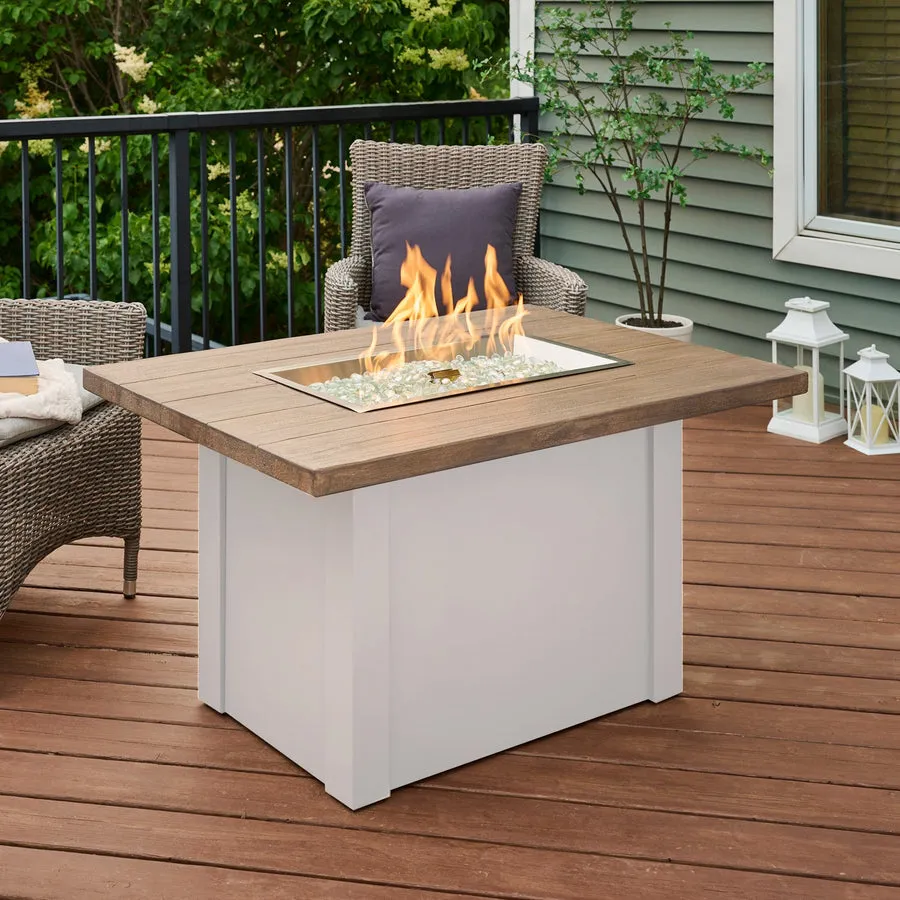 Havenwood Rectangular Gas Fire Pit 44" Table By The Outdoor Great Room