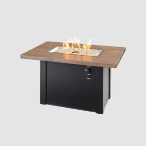 Havenwood Rectangular Gas Fire Pit 44" Table By The Outdoor Great Room