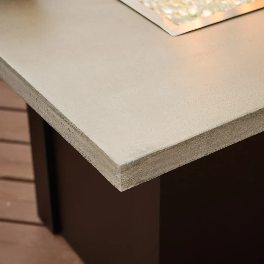 Havenwood Rectangular Gas Fire Pit 44" Table By The Outdoor Great Room
