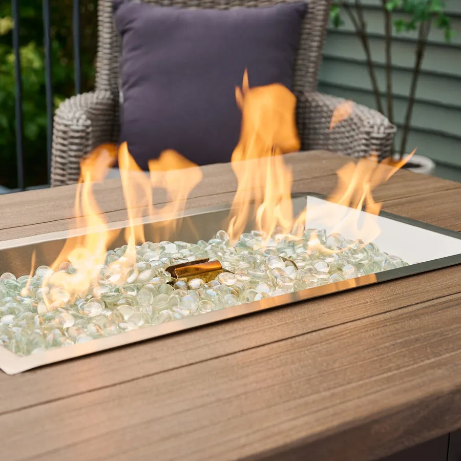 Havenwood Rectangular Gas Fire Pit 44" Table By The Outdoor Great Room