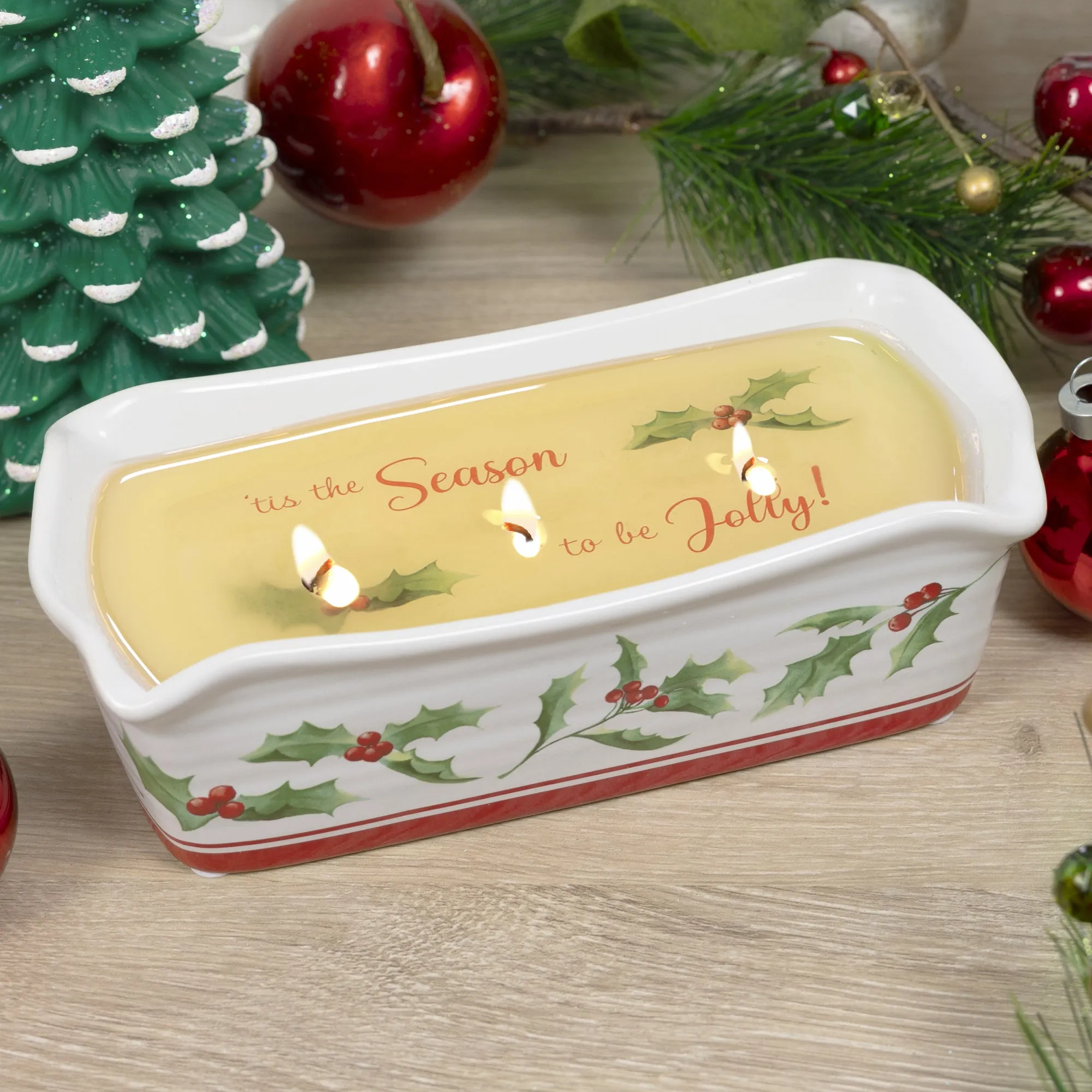 Holly Jolly 12 oz - 100% Soy Wax Reveal Triple Wick Candle Scent: Fir