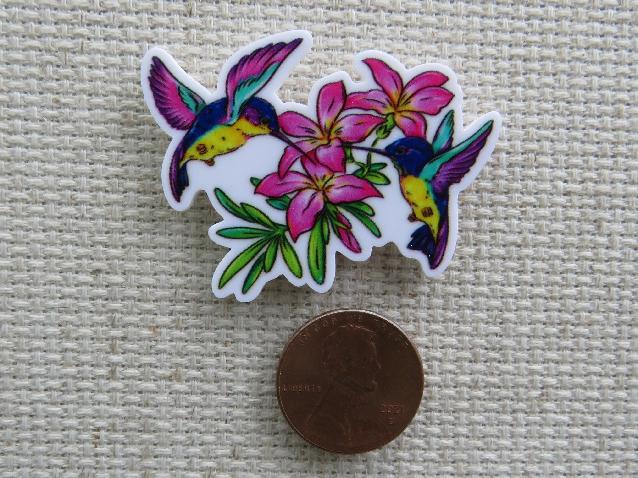 Hummingbirds and Flowers Needle Minder, Cover Minder, Magnet