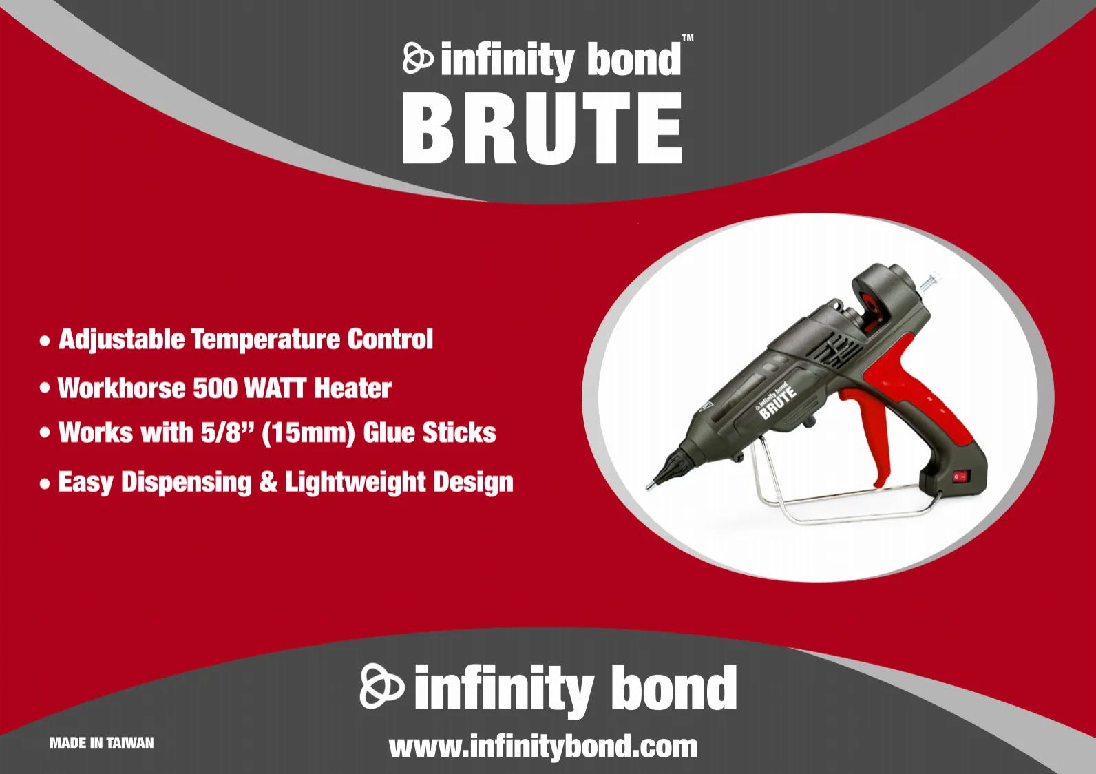 Infinity Bond Brute Heavy Duty 5/8" (15mm) Hot Melt Applicator
