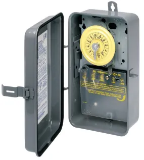 Intermatic T101R Mechanical Timer Switch, 40 A, 120 V, 3 W, 24 hr Time Setting, 12 On/Off Cycles Per Day Cycle :EA: QUANTITY: 1