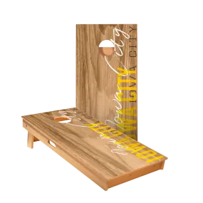 Iowa City Campus Gameday Star Cornhole Boards