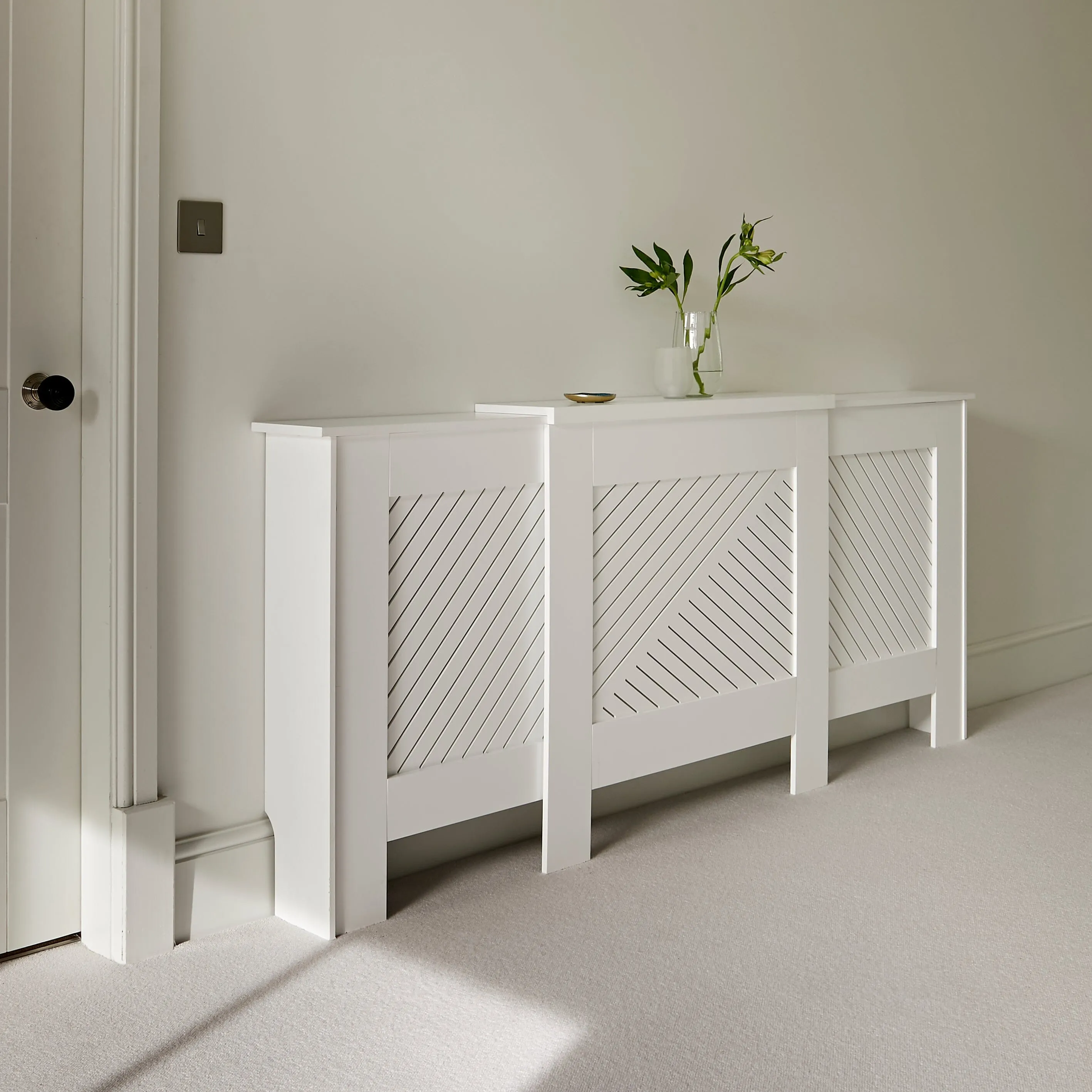 Jack Adjustable Radiator Cover - Snow White