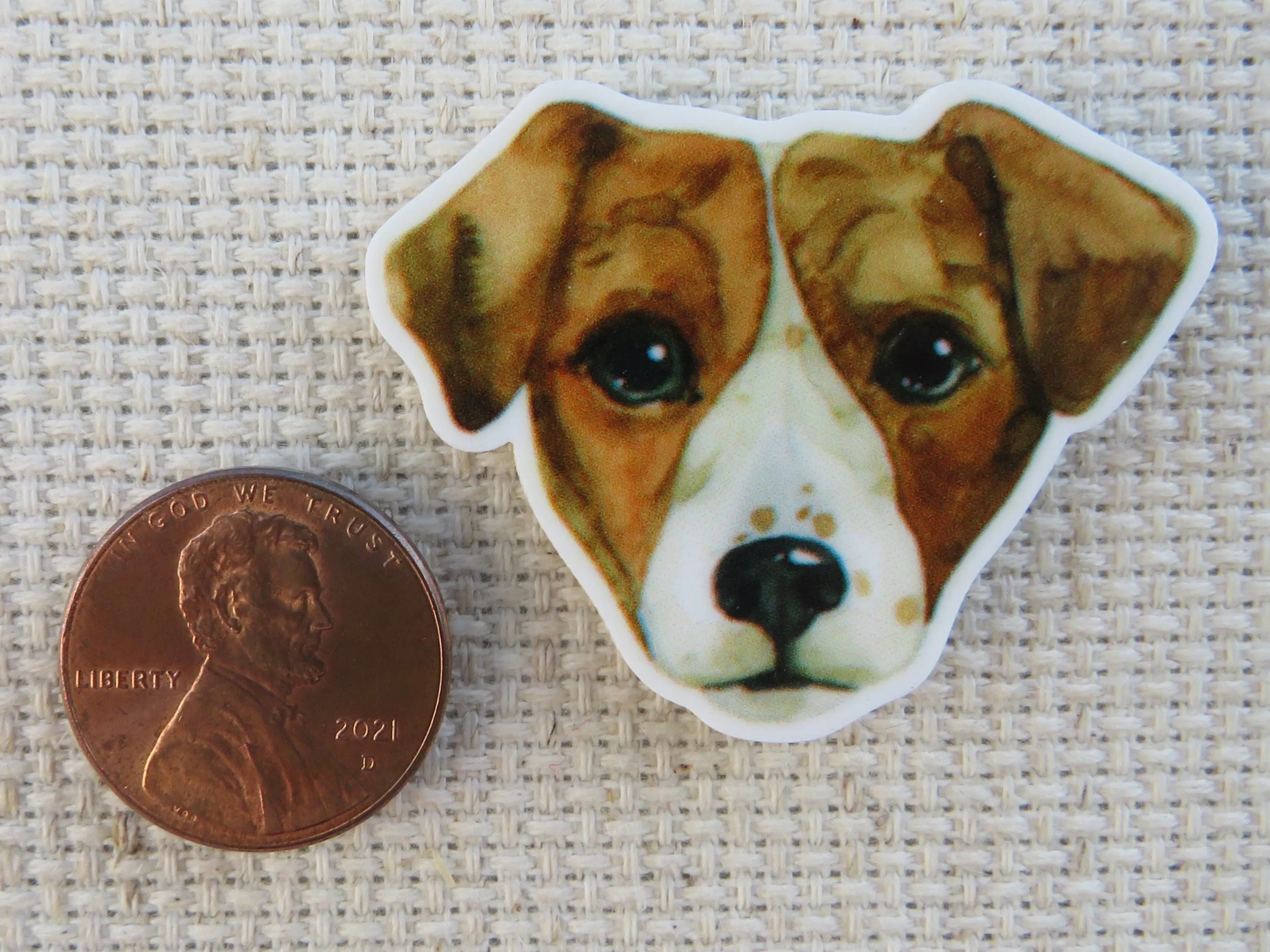 Jack Russel Terrier Needle Minder, Cover Minder, Magnet