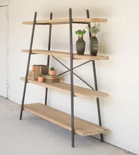 Kalalou Four Tiered Wood And Metal Display Shelf