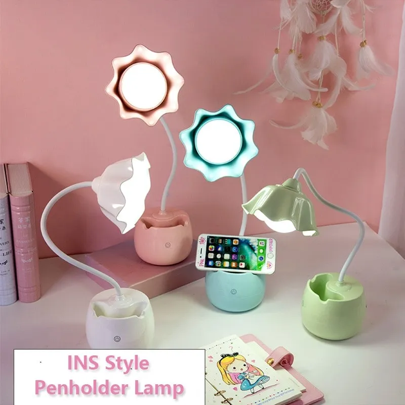 Kawaii Pink Sakura Desk Lamp Light