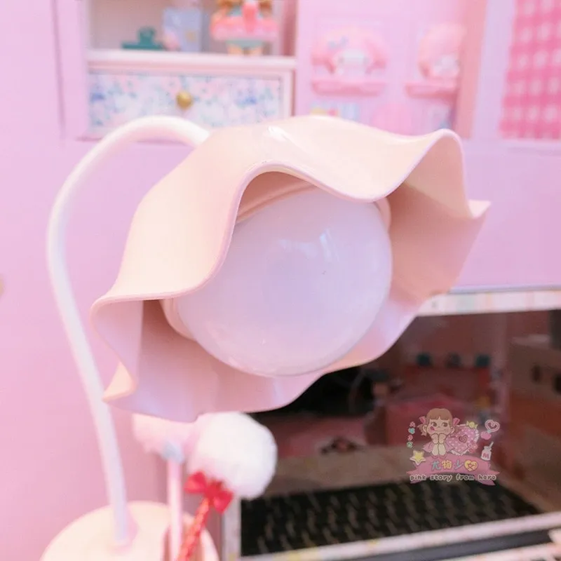 Kawaii Pink Sakura Desk Lamp Light