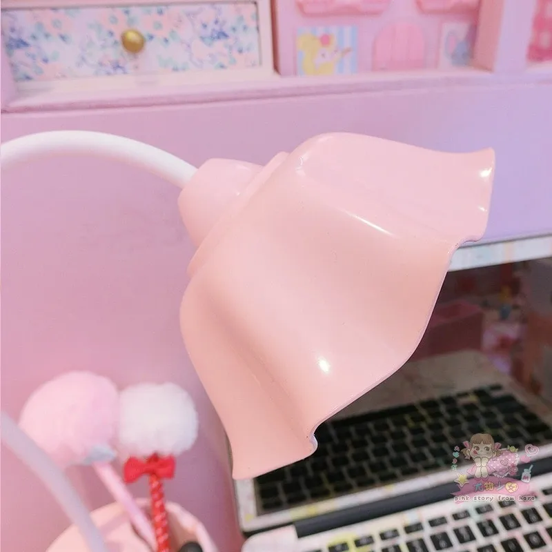 Kawaii Pink Sakura Desk Lamp Light